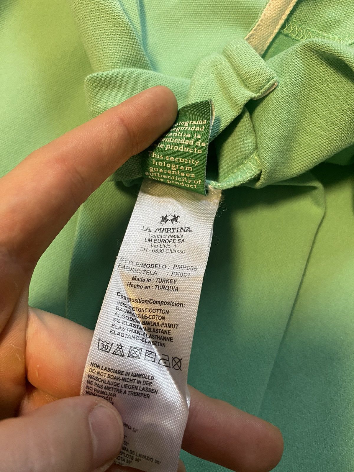 La Martina × Vintage Vintage La Martina Polo Tshit Emerald Size US L / EU 52-54 / 3 - 8 Thumbnail