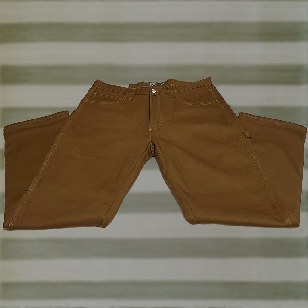 Vintage Berkley Berkley Jensen Carpenter Pants Men 5-Pocket Design Relaxed Cotton Spandex Fleece Lined Brown 38x32 NWT Size US 38 / EU 54 - 1 Thumbnail