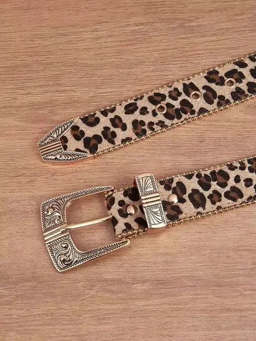 Japanese Brand Natsumi x Aoba 112 cm 2000s style leopard cheetah print belt Size ONE SIZE - 7 Thumbnail