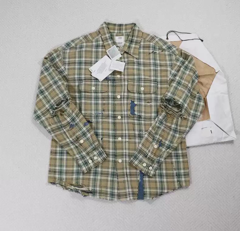 Visvim VISVIM 20SS LUMBER SHIRT L/S CRASH damage plaid shirt Visvim VISVIM 20SS LUMBER SHIRT L/S CRASH damage plaid shirt