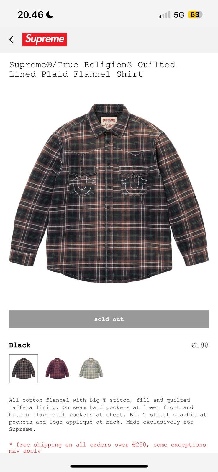 Supreme × True Religion Supreme x True Religion flannel | Grailed