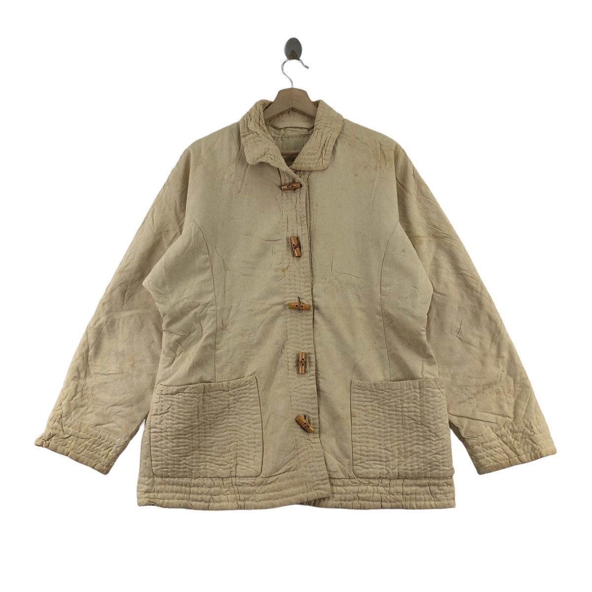Issey Miyake TSUMORI CHISATO Jacket Sashiko Design With Bamboo Button Size US M / EU 48-50 / 2 - 1 Thumbnail