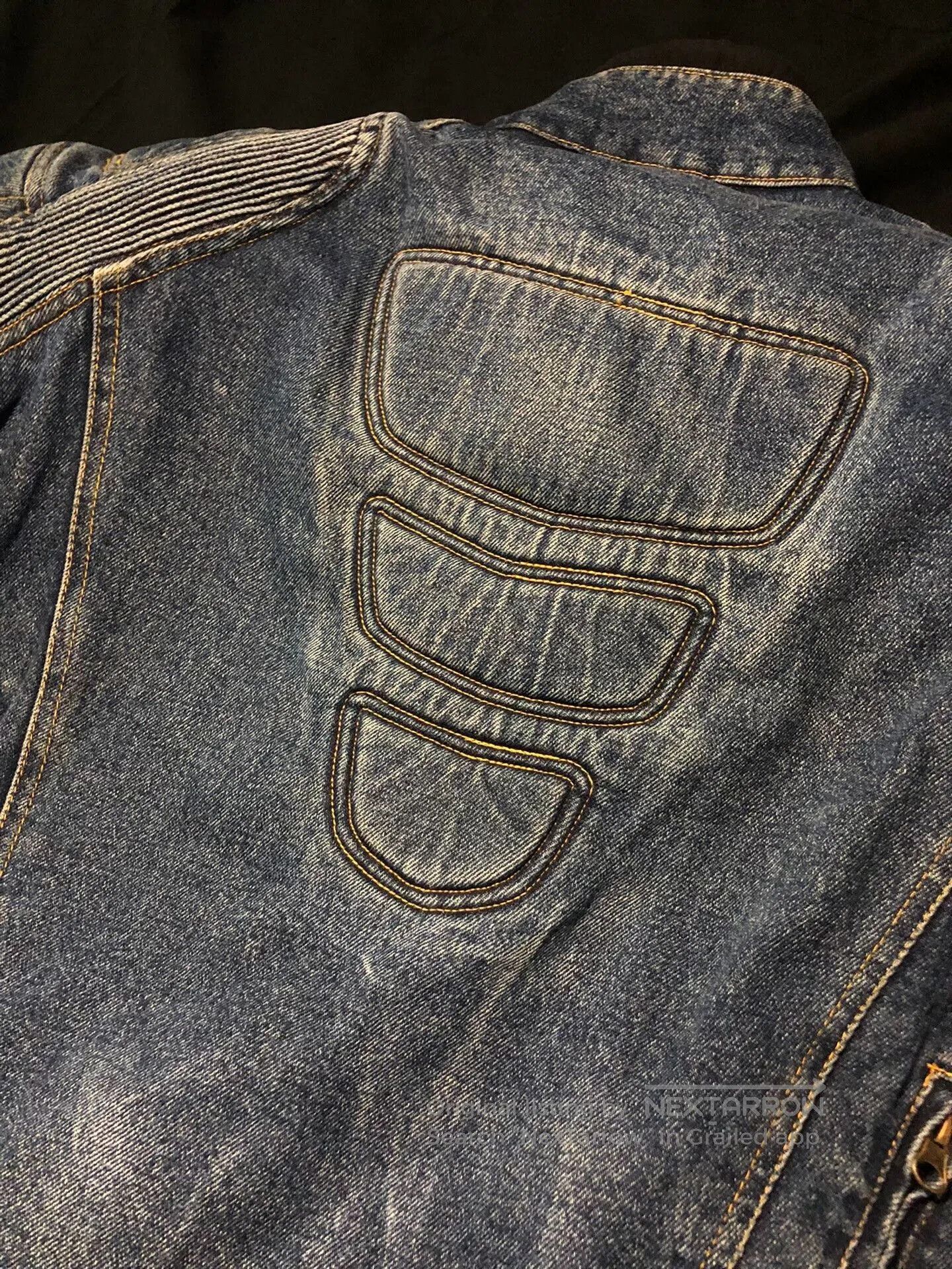 Vintage vintage motorcycle denim jacket from 90s. Size US M / EU 48-50 / 2 - 5 Thumbnail