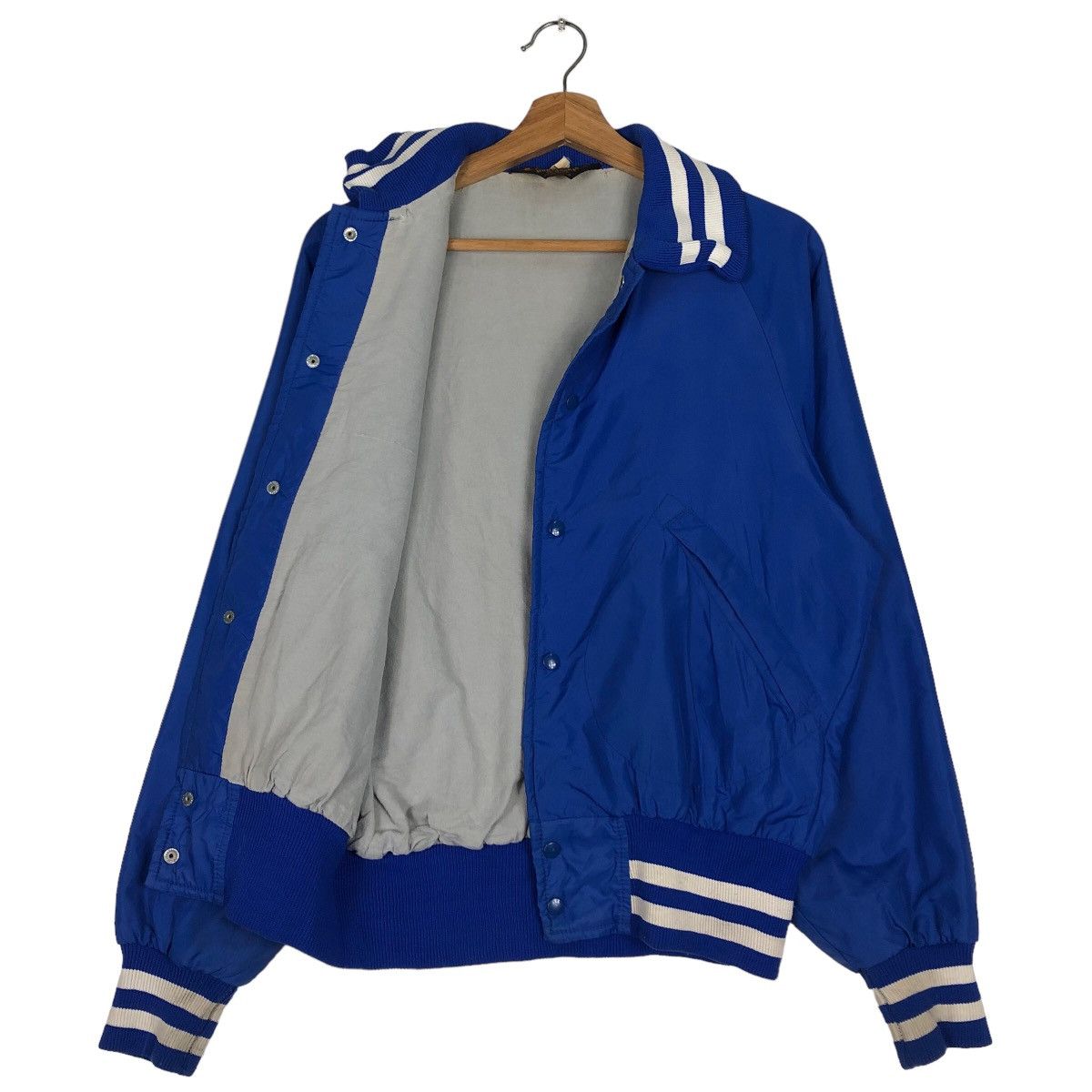 Japanese Brand 🔥Vintage Bomber Jacket Satin Dunbrooke USA Big Logo Size US S / EU 44-46 / 1 - 9 Thumbnail