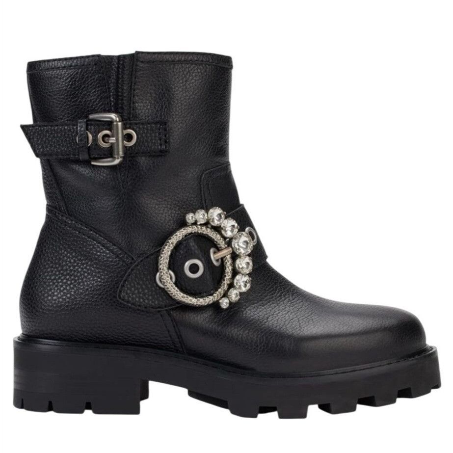 Karl Lagerfeld KARL LAGERFELD / Marceau / Black / Lug-Sole / Combat Boot / Size US 9 / IT 39 - 2 Thumbnail