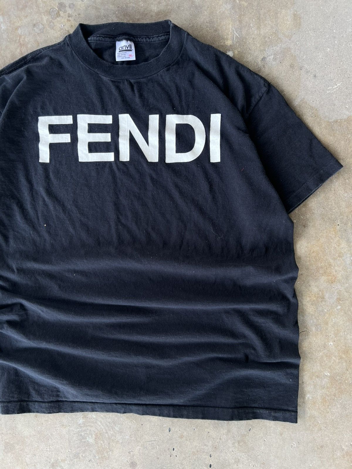 Vintage Vintage 90’s Fendi Boot Promo T Shirt Size US XL / EU 56 / 4 - 1 Thumbnail