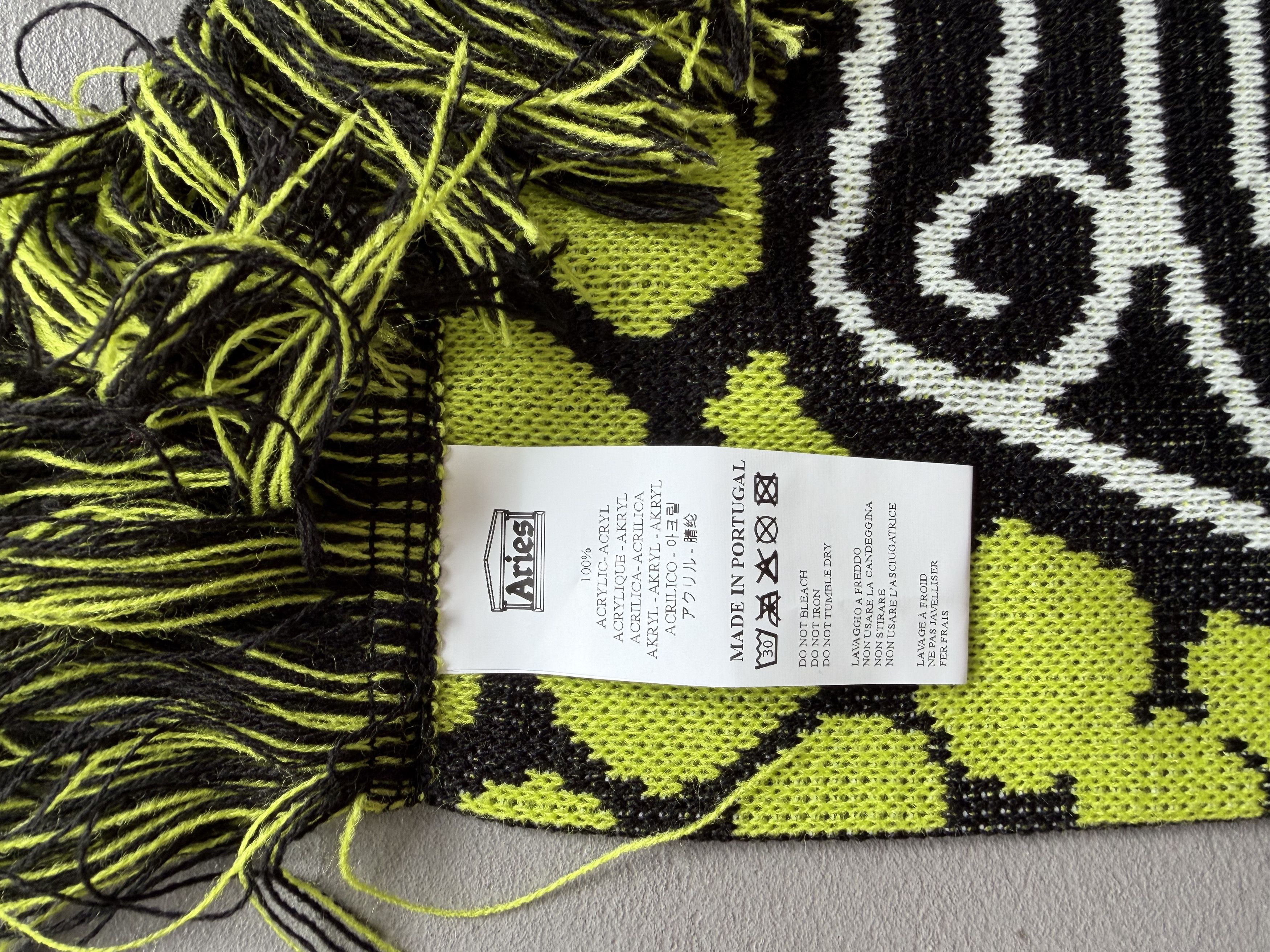 Aries Aries x End Moto Dodgem Sports Fringed Scarf, Y2K Size ONE SIZE - 4 Thumbnail