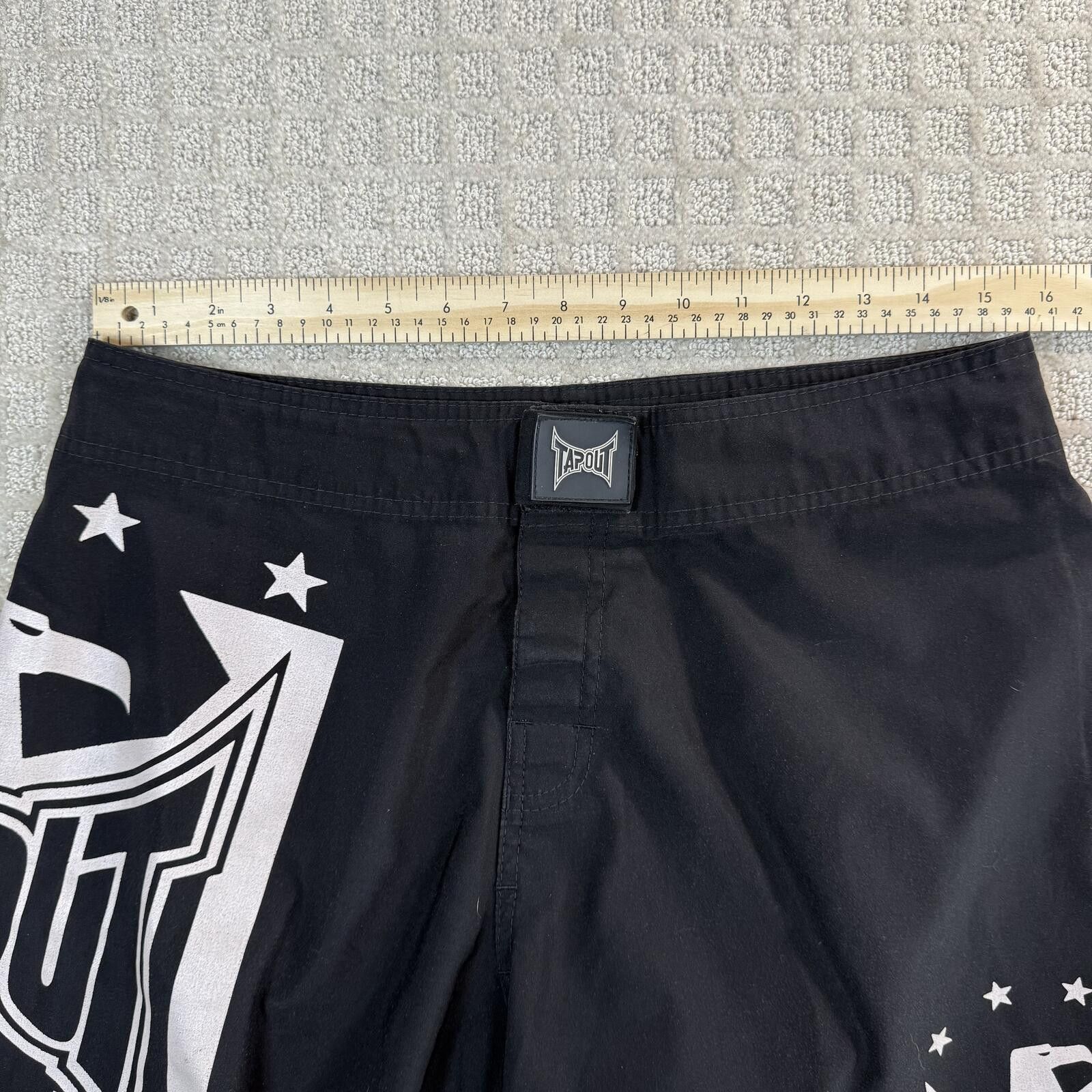 Tapout Y2K Tapout MMA Fight Shorts Black Graphic Size 30 Size US 32 / EU 48 - 4 Thumbnail