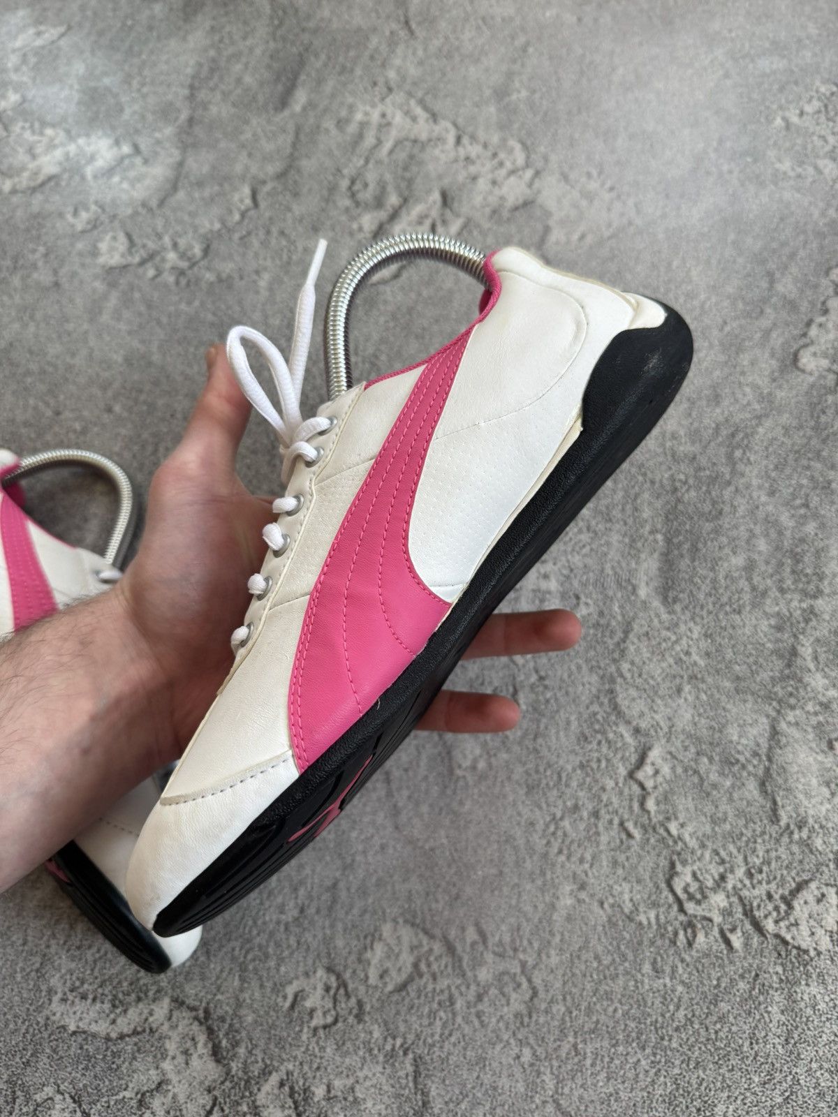 Puma Puma 39/EUR 25cm SpeedCat white & pink sneakers hi top shoes Size US 8.5 / IT 38.5 - 15 Thumbnail