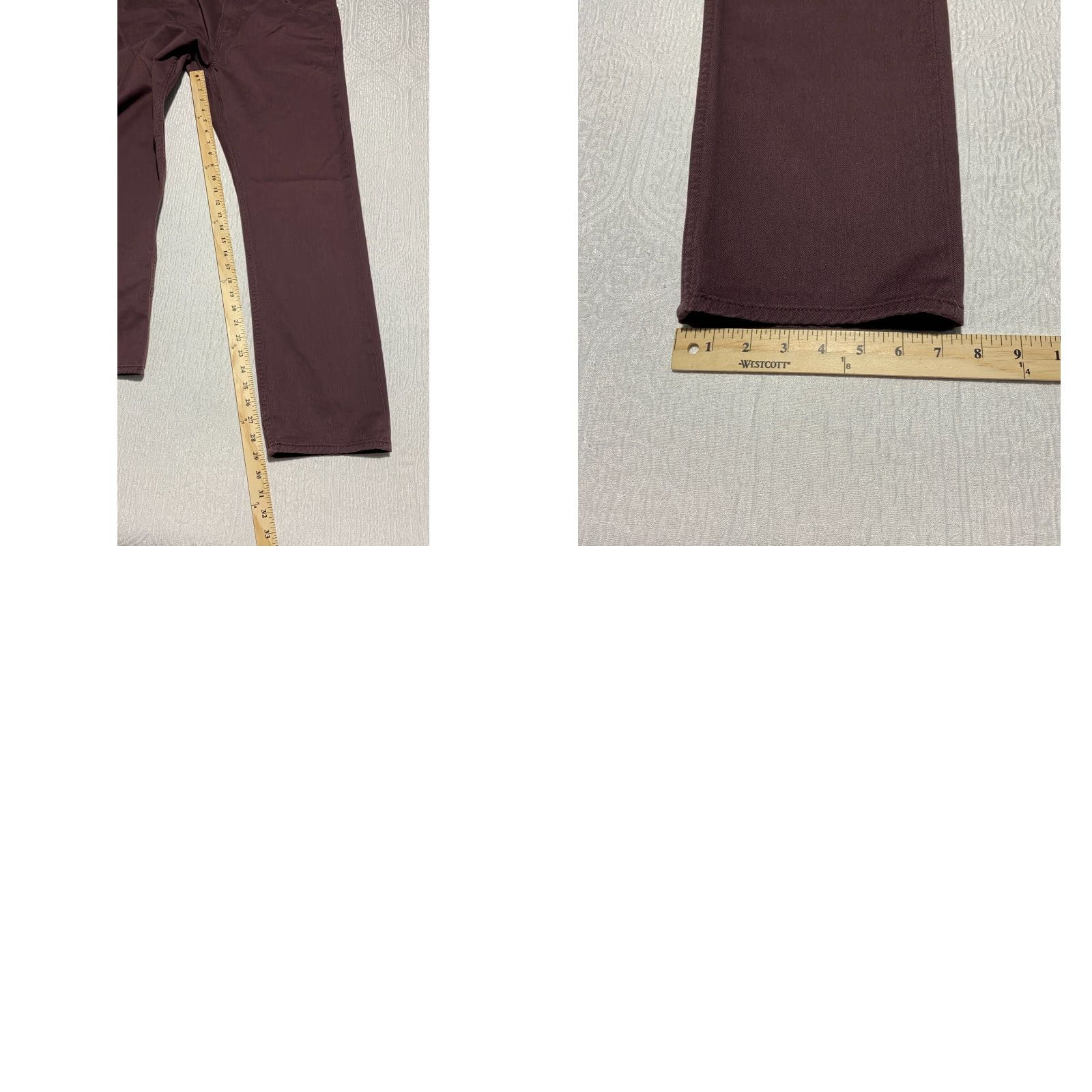 Banana Republic Banana Republic Slim Fit Chino Pants Men's 35×30 Maroon Stretch Size US 35 - 8 Thumbnail