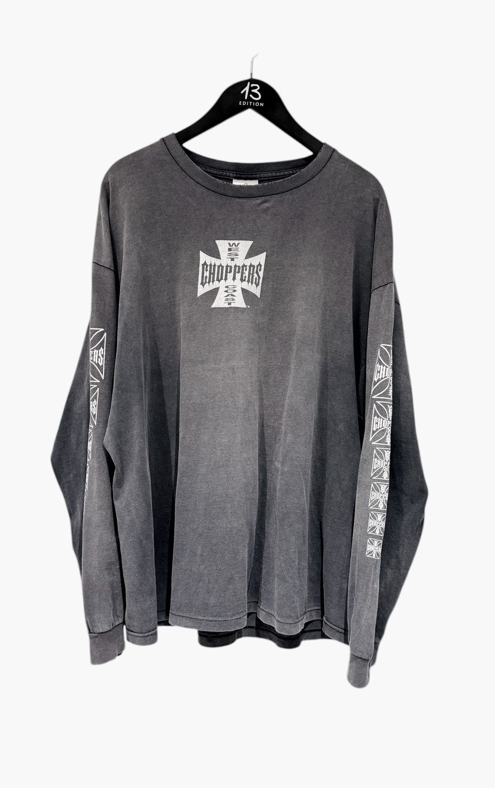 West Coast Choppers Thrashed & Faded Vintage West Coast Choppers Long Sleeve Size US XXL / EU 58 / 5 - 2 Thumbnail
