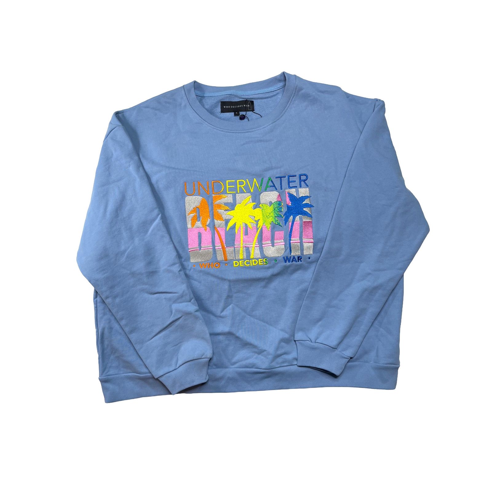 Who Decides War Who Decides War Underwater Beach Blue Crewneck Size L / US 10 / IT 46 - 1 Thumbnail