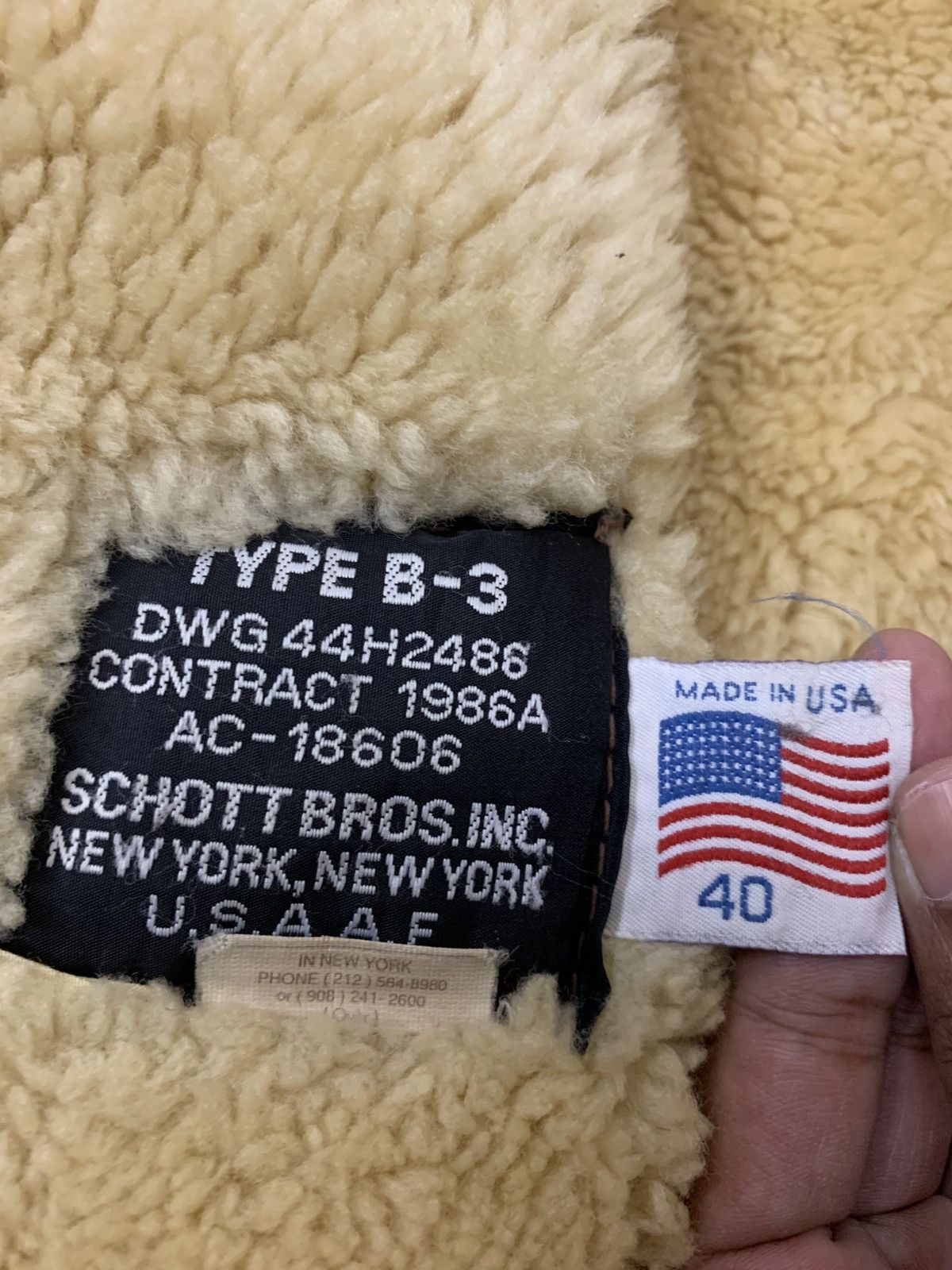 Schott 🔥RARE VTG SCHOTT BROS SHEEPSKINS LEATHER TYPE B3 Size US M / EU 48-50 / 2 - 13 Thumbnail