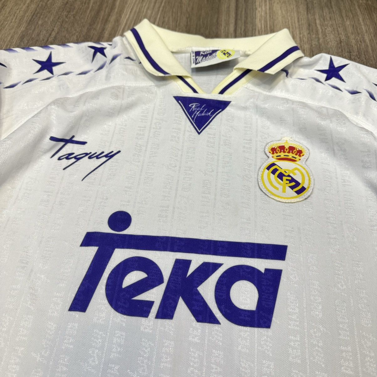 Vintage Real madrid 96/97 home shirt Size L / US 10 / IT 46 - 3 Thumbnail