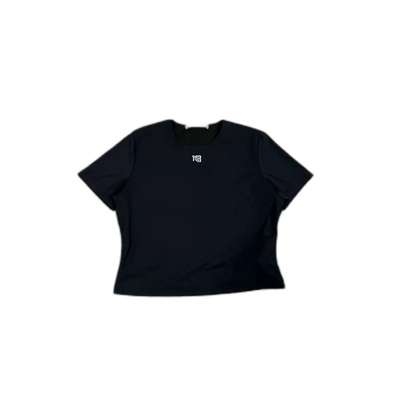 Alexander Wang Alexander Wang Rhinestone Logo Short Sleeve T-Shirt Size XL / US 12-14 / IT 48-50 - 1 Thumbnail
