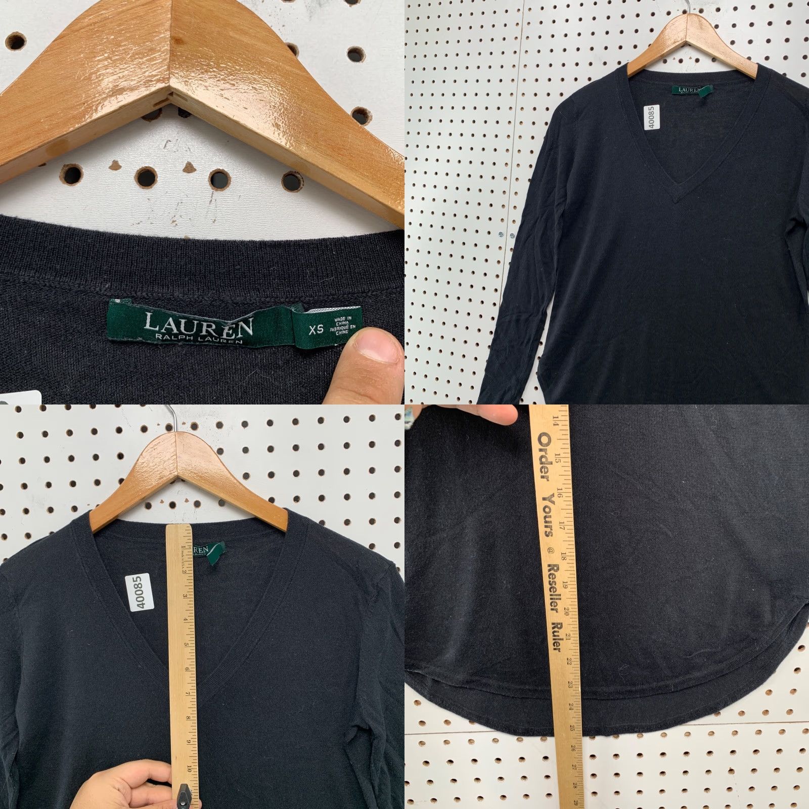Ralph Lauren LRL Lauren Ralph Lauren Silk Blend Top Womens XS Black Round Neck 18.5x25.5 Size XS / US 0-2 / IT 36-38 - 8 Thumbnail