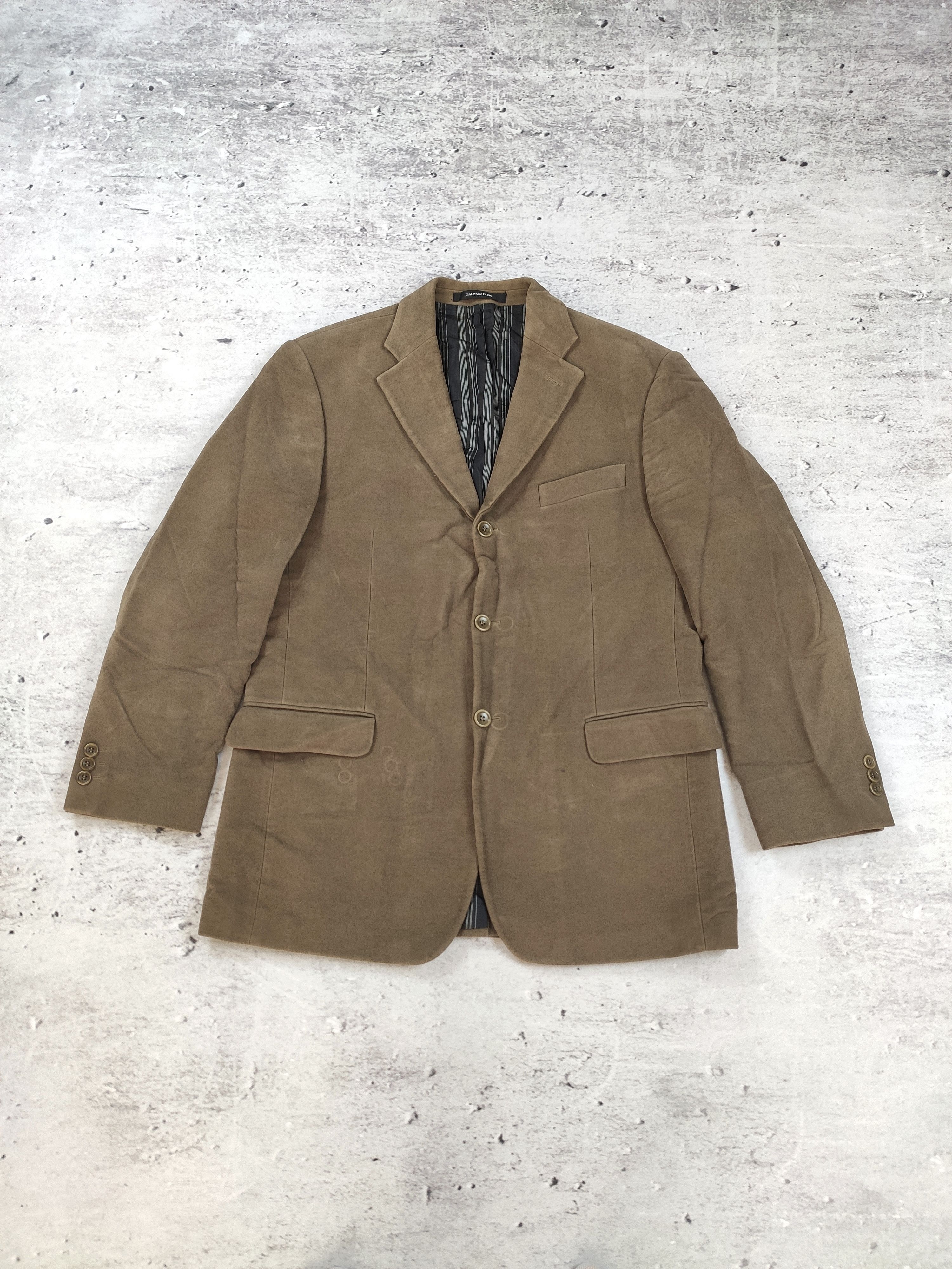 【送料&関税込】Balmain Blazer In Brown Cotton Blend Balmain Blazer In Brown Cotton Blend | italist
