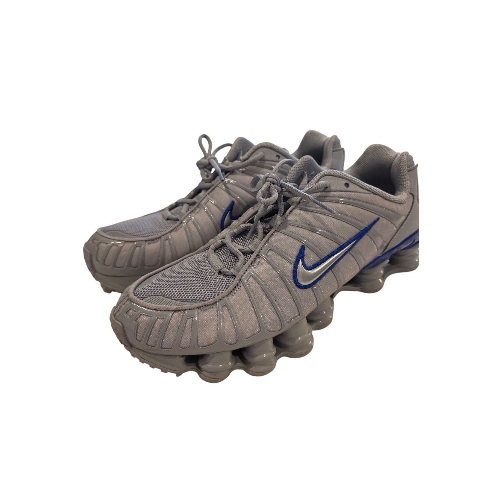 Nike Nike Shox R4 Mens 12 Gray Blue Athletic Running Sneakers Size US 12 / EU 45 - 5 Thumbnail