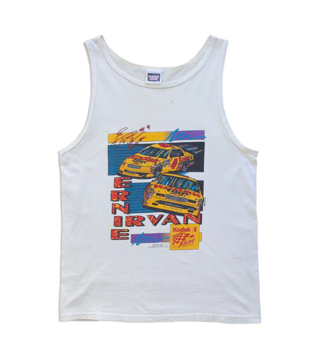 Vintage 1993 Vintage Ernie Irvan - Kodak Racing Tank Top Size US XL / EU 56 / 4 - 1 Thumbnail