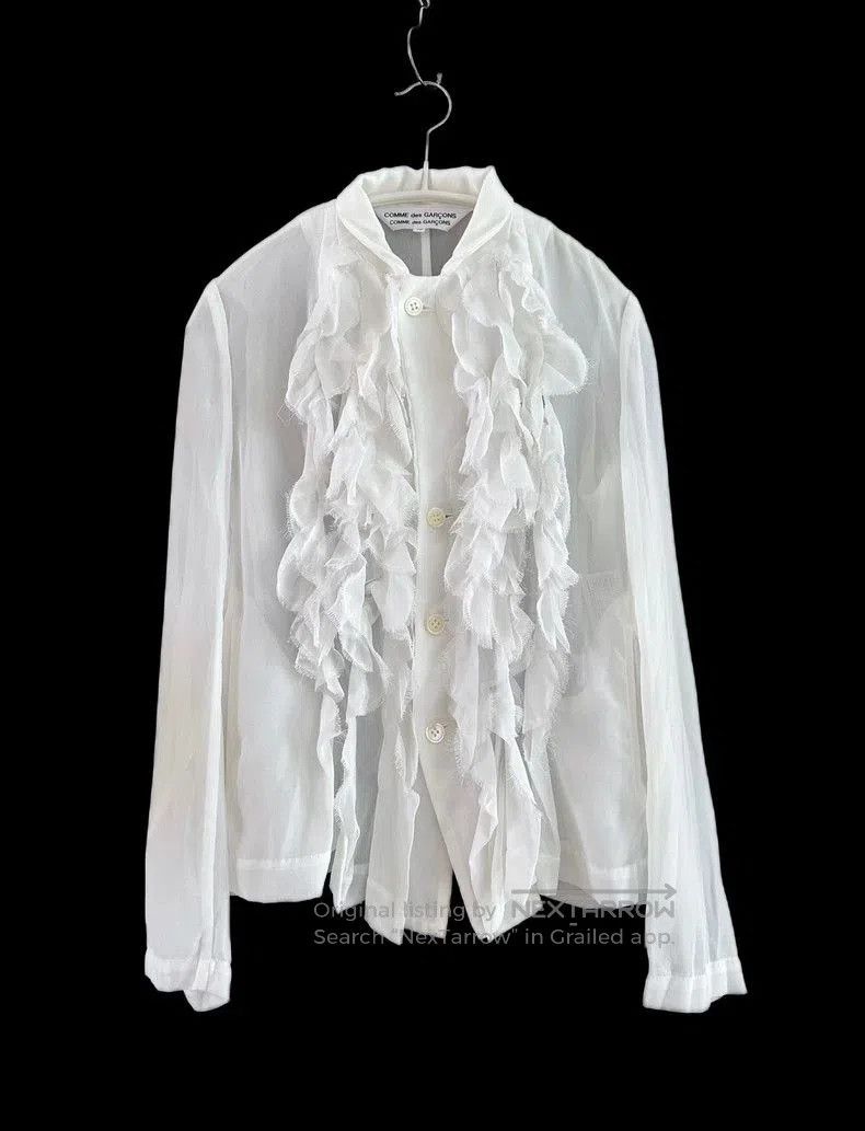 Comme des Garcons Comme des Garcons Ruffled White Blouse. Size US XS / EU 42 / 0 - 5 Thumbnail