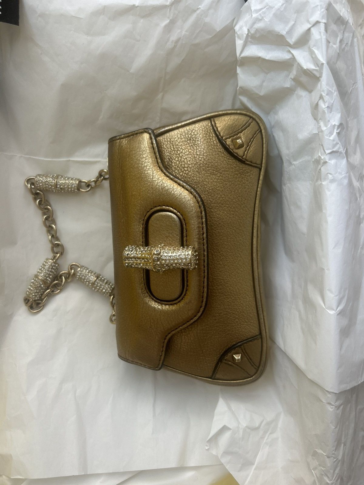 Gucci Vintage bronze pursewiyh swarovskichsin Size ONE SIZE - 19 Thumbnail