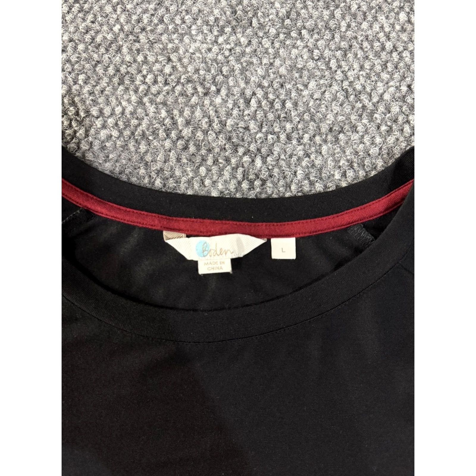 Boden VINTAGE Boden Dress Womens Large Black Drop Waist 3/4 Sleeve Jersey Trapeze Swing Size L / US 10 / IT 46 - 3 Thumbnail