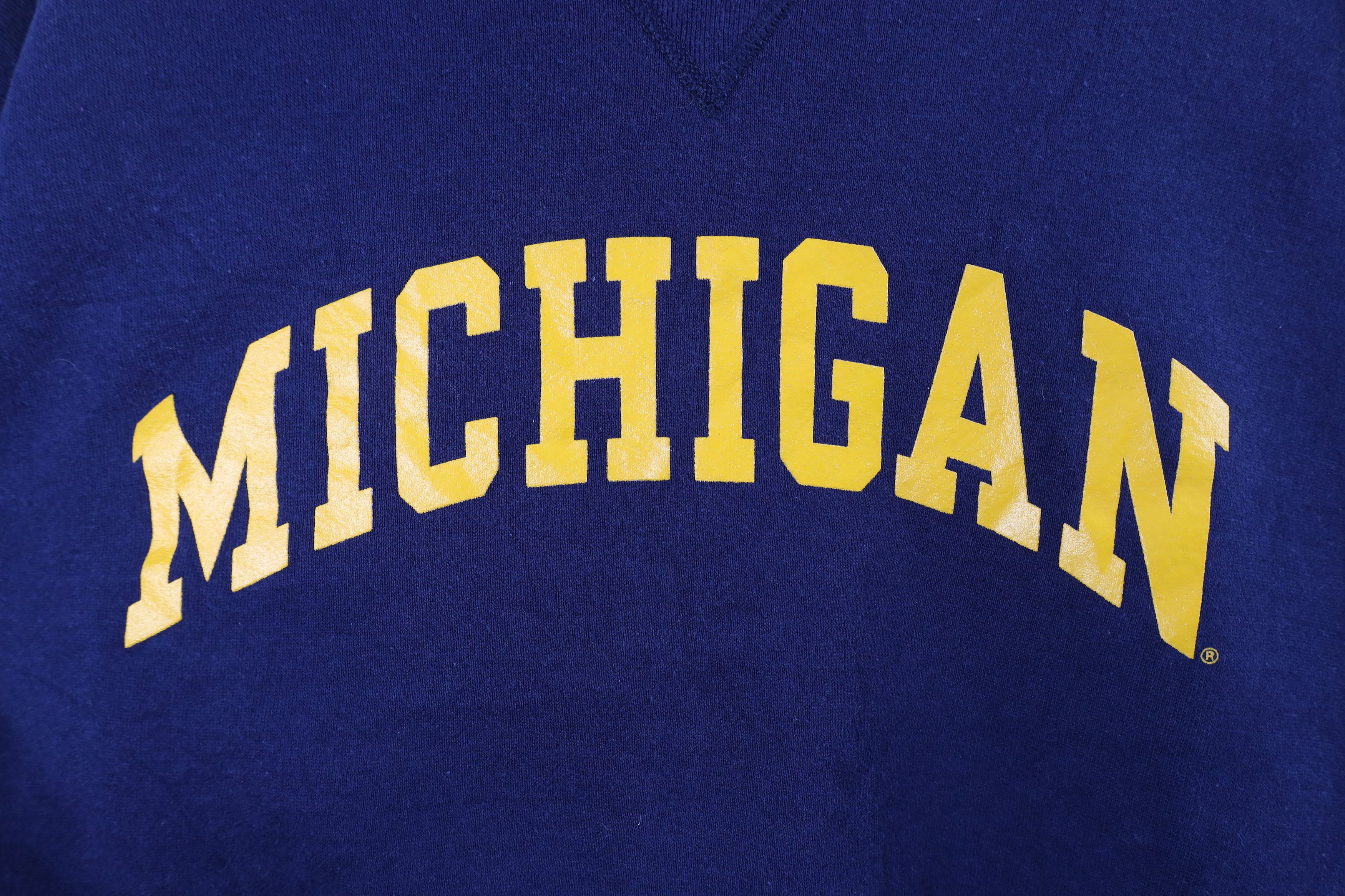 Russell Athletic Vintage 90s Russell Athletic University Michigan Sweatshirt Size US XXL / EU 58 / 5 - 4 Thumbnail