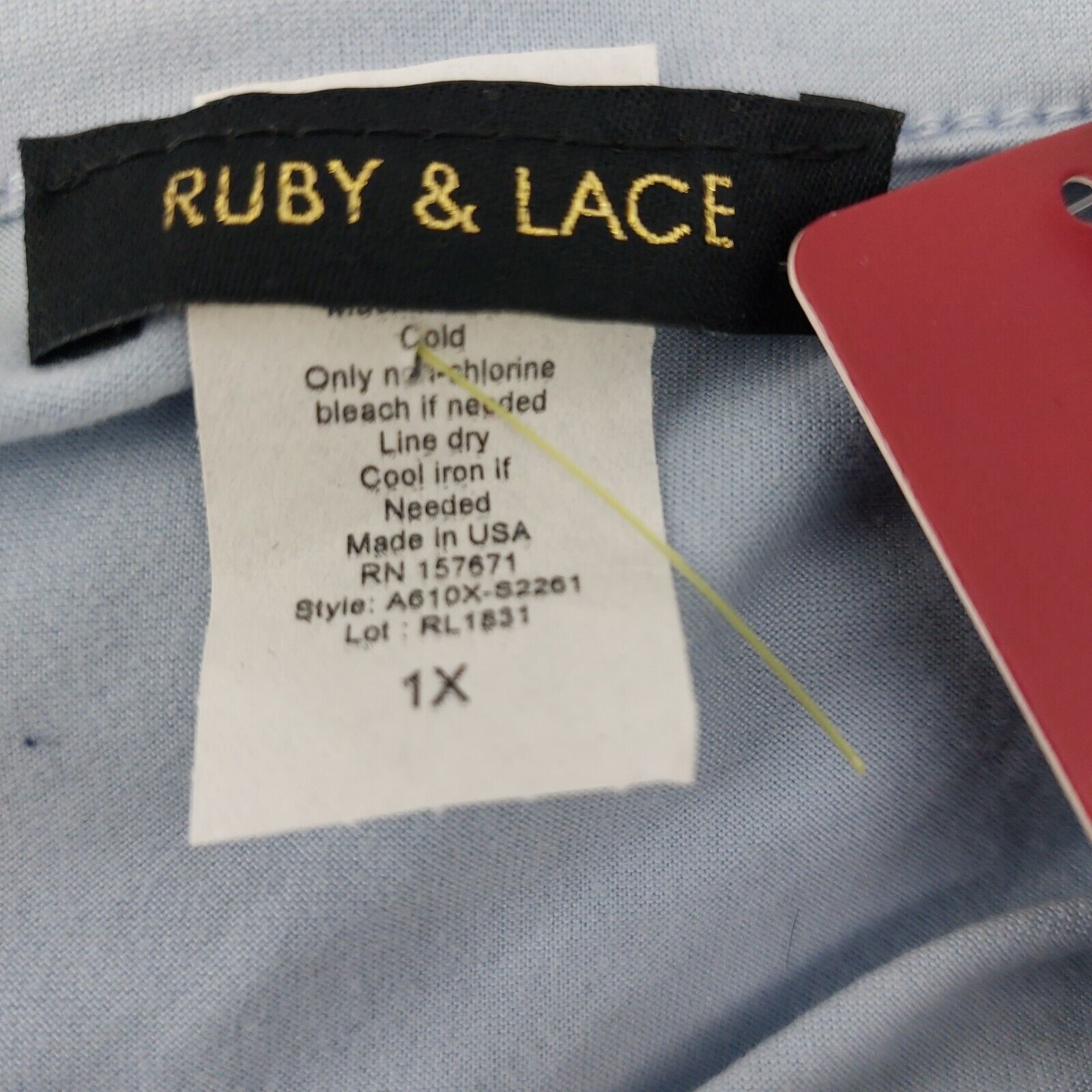 Other Ruby & Lace Light Blue Top Tee Flowers Mushrooms Keep Happy Size XL / US 12-14 / IT 48-50 - 14 Thumbnail