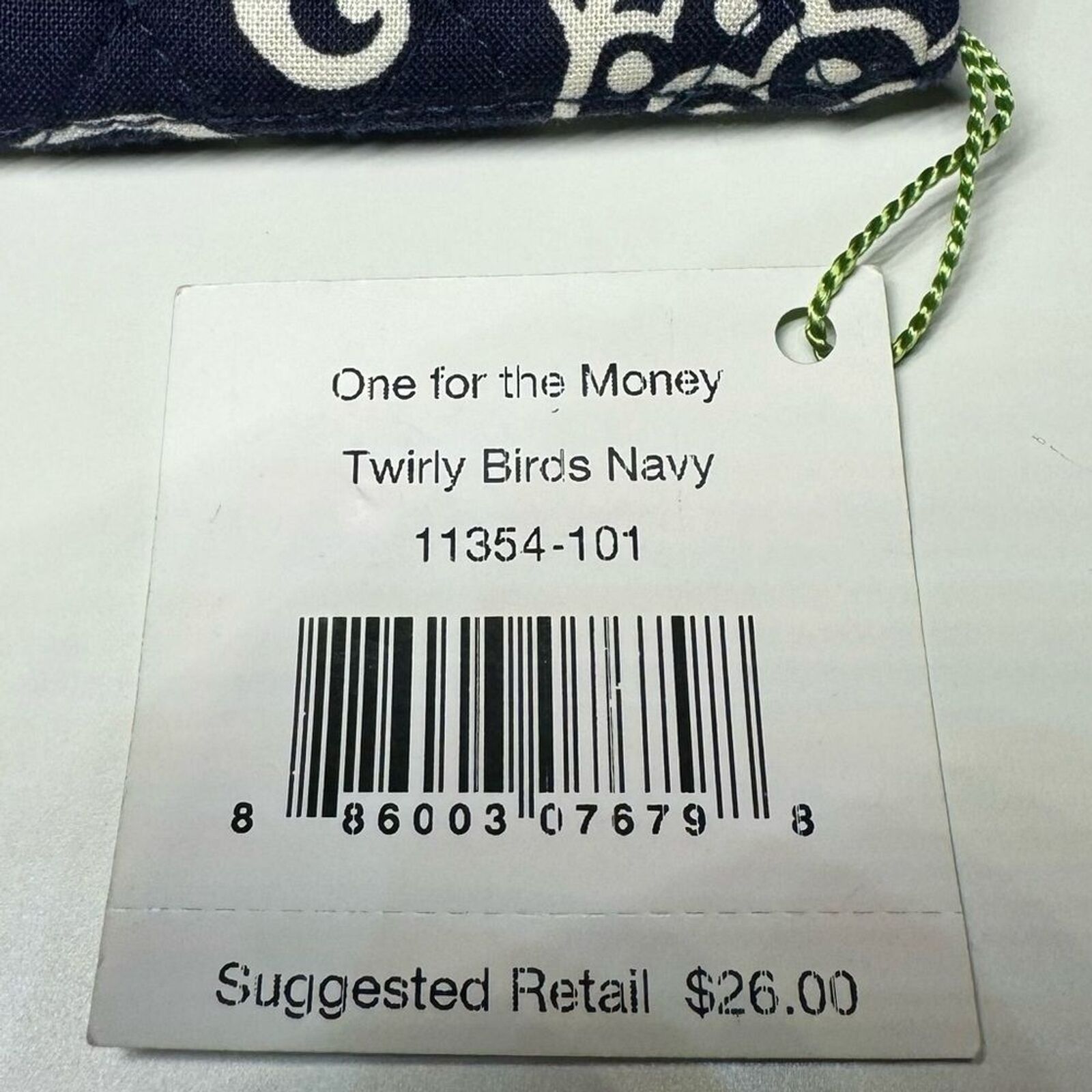 Vera Bradley Vera Bradley One for the Money Wallet Twirly Birds Navy Ret Size ONE SIZE - 9 Thumbnail