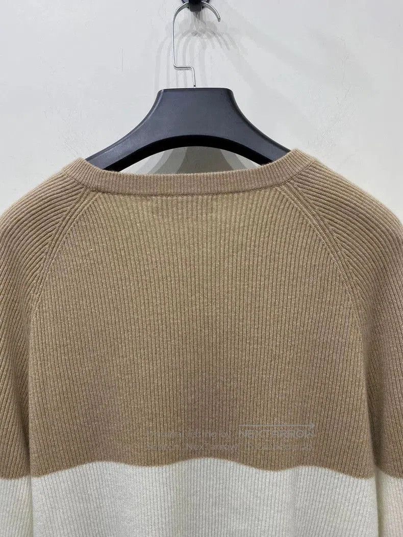 Brunello Cucinelli Brunello Cucinelli Men's Striped Cashmere Sweater. Size US L / EU 52-54 / 3 - 6 Thumbnail