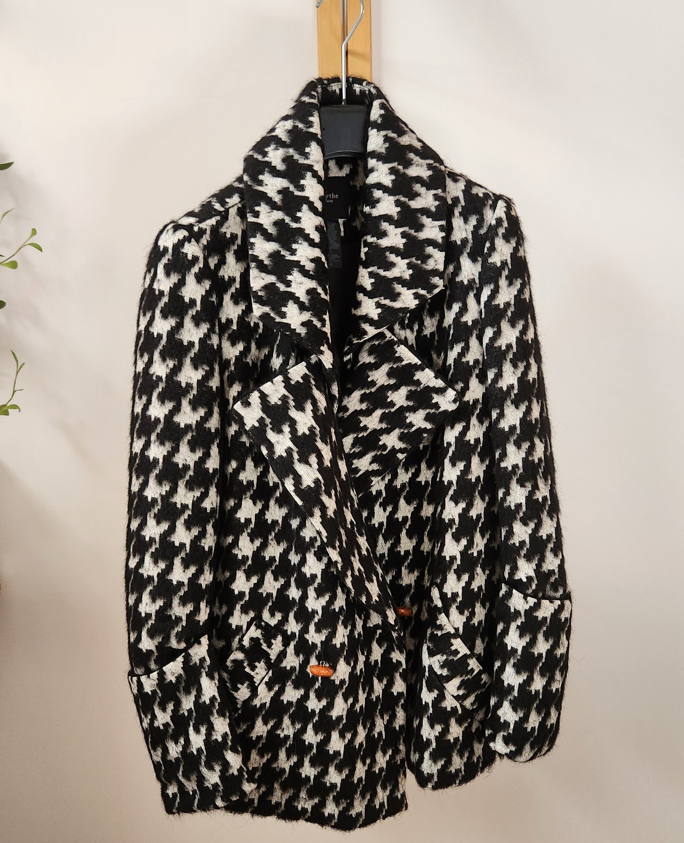 SMYTHE Smythe Houndstooth Car Coat Size M / US 6-8 / IT 42-44 - 1 Thumbnail