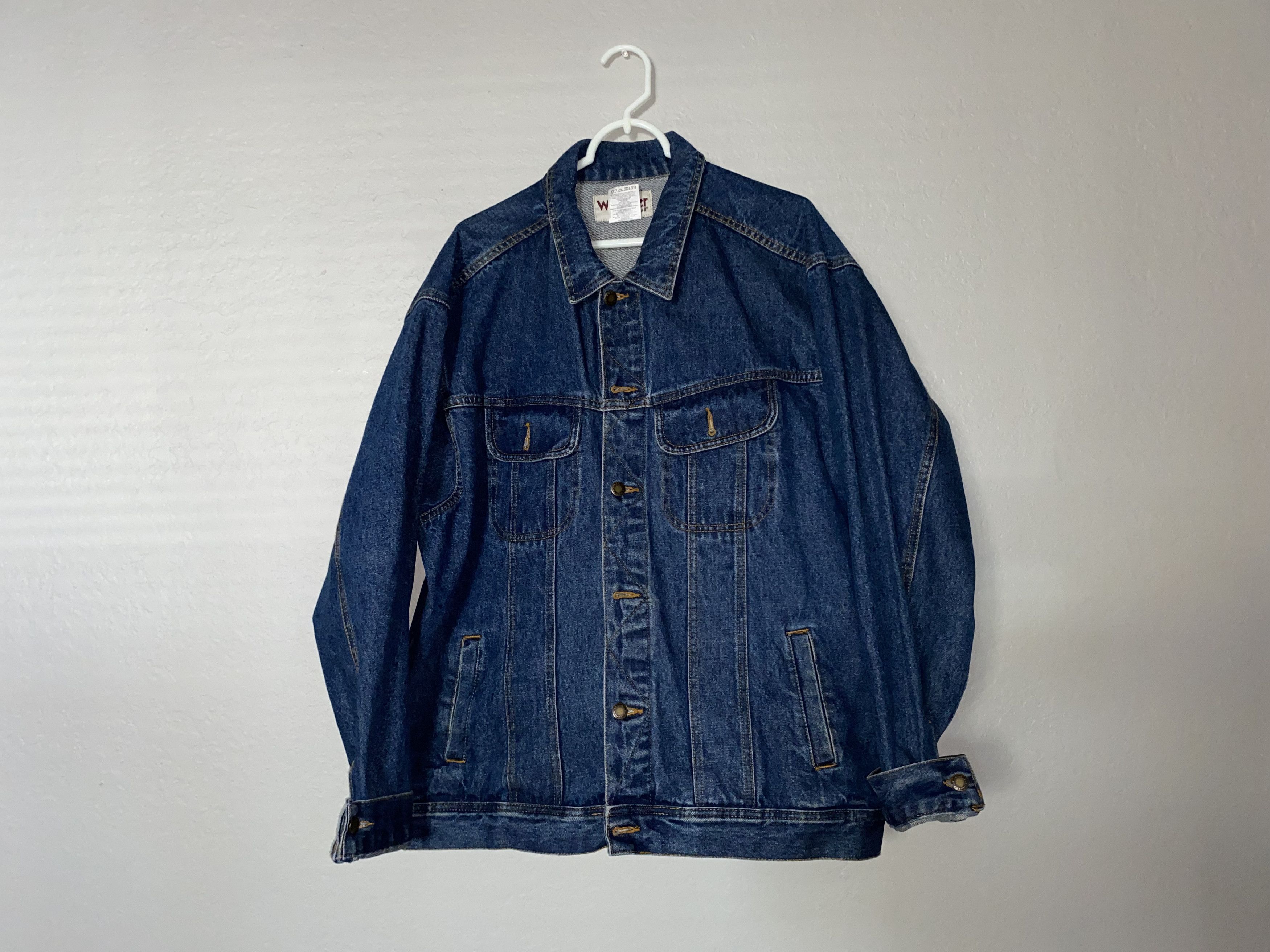 Wrangler Wrangler Rugged Wear Denim Jean JACKET Coat 2XL cowboy USA Size US XXL / EU 58 / 5 - 2 Thumbnail