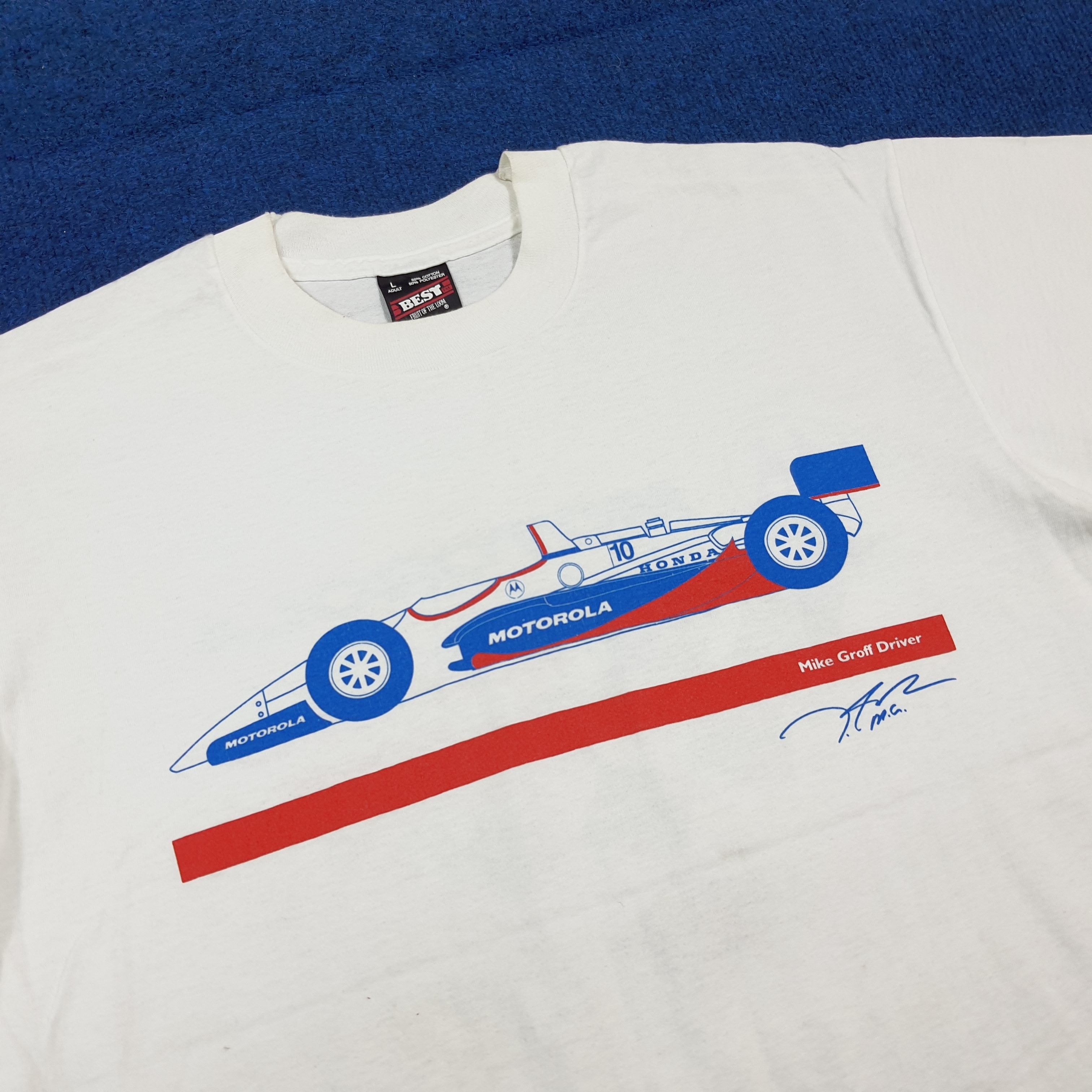 Fruit Of The Loom Vintage Motorola Racing Team Formula 1 Tshirt C299N4 Size US L / EU 52-54 / 3 - 2 Thumbnail