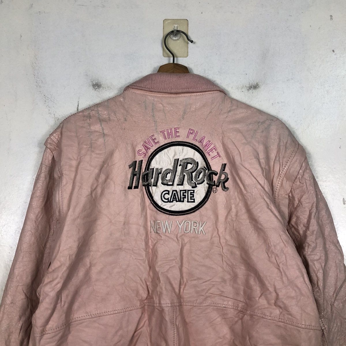 Vintage Vintage Bomber Leather Jacket Hard Rock Cafe New York Size US M / EU 48-50 / 2 - 11 Thumbnail