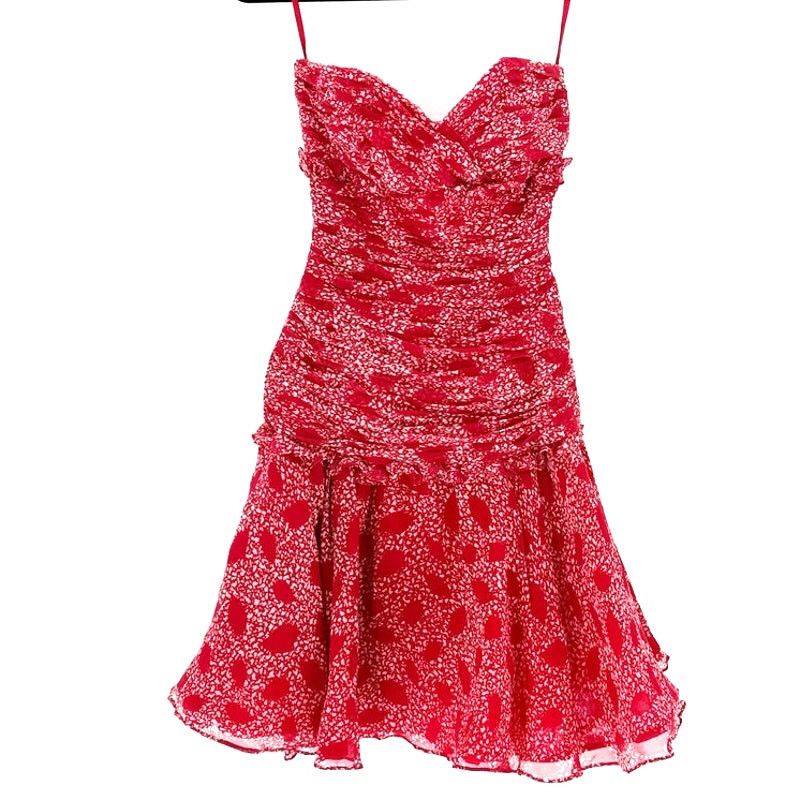 Other Vintage Victor Costs silk dress size S/XS strapless bodice Size XS / US 0-2 / IT 36-38 - 1 Thumbnail