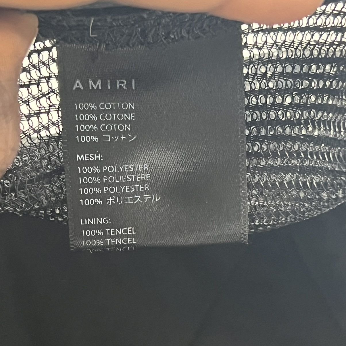 Amiri Amiri Logo Trucker Hat Black White Size ONE SIZE - 9 Thumbnail