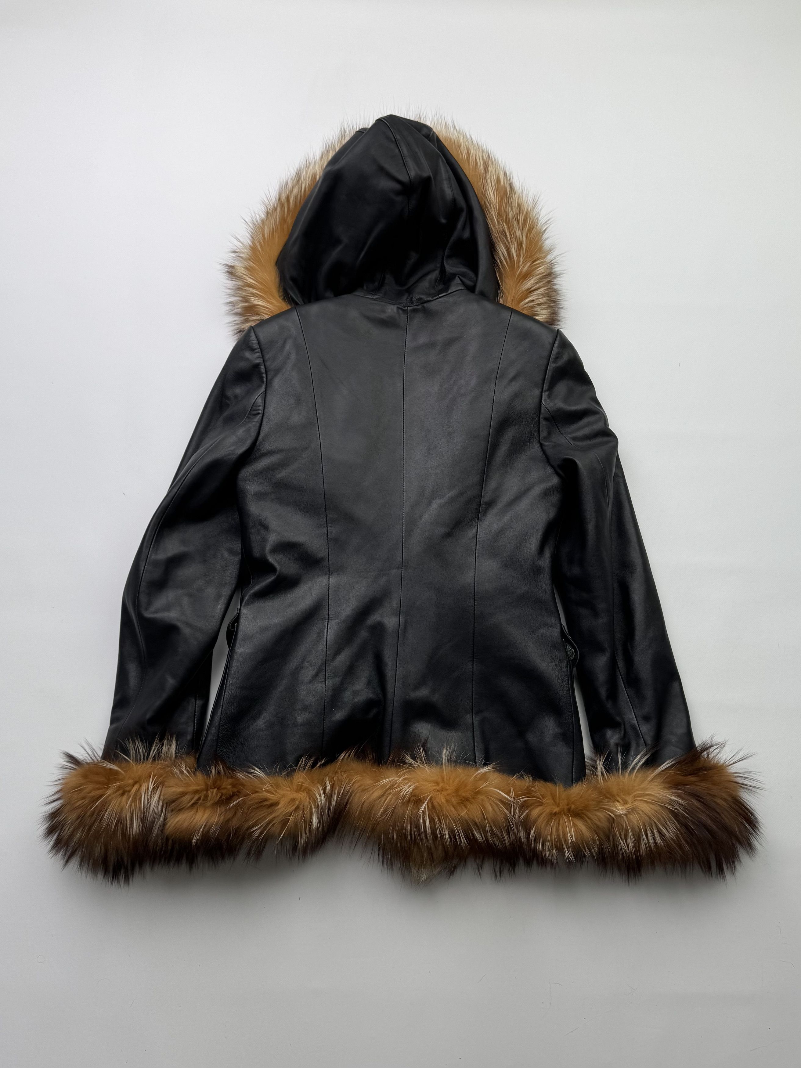 Japanese Brand Vintage Leather Jacket With Real Fur Details B703(V69)E2 Size M / US 6-8 / IT 42-44 - 7 Thumbnail