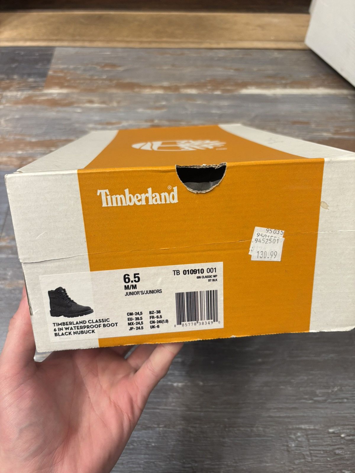 Timberland TIMBERLAND CLASSIC 6 IN WATERPROOF BOOT BLACK NUBUCK 6.5Y Size US 6.5 / EU 39-40 - 8 Thumbnail