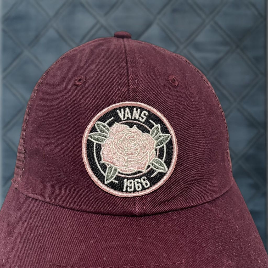Vans VANS Hat Cap Snap Back Trucker Rose Burgundy Adjustable Skater Skateboard Men One Size Red Colorful Sports Casual Size ONE SIZE - 1 Thumbnail