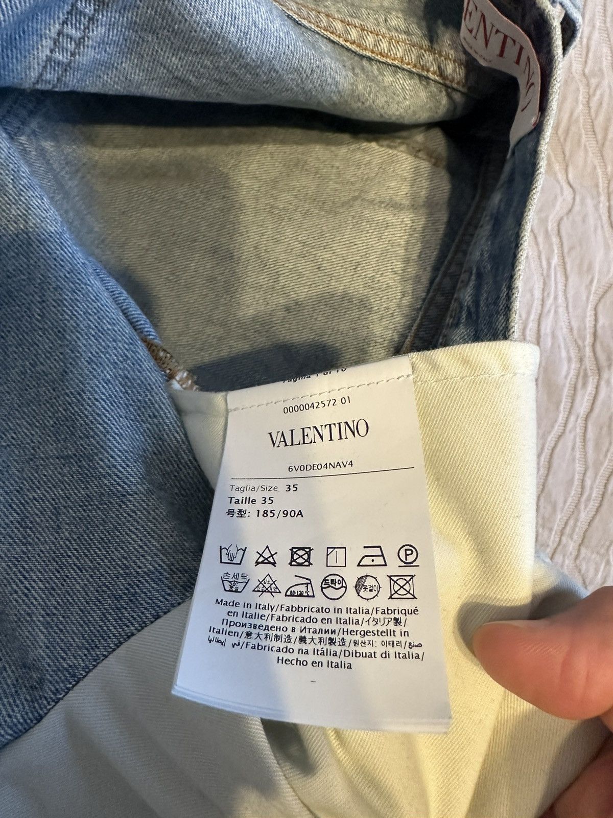 Valentino Valentino Wide Leg Denim Pants Runway Summer 2025 Size US 35 - 6 Thumbnail