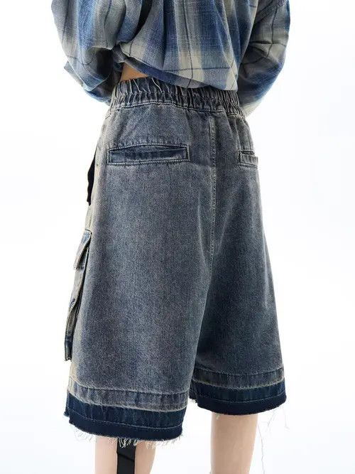 Japanese Brand Rumiko x Ruuko Light Blue High Street Loose Retro Shorts Size US 32 / EU 48 - 7 Thumbnail