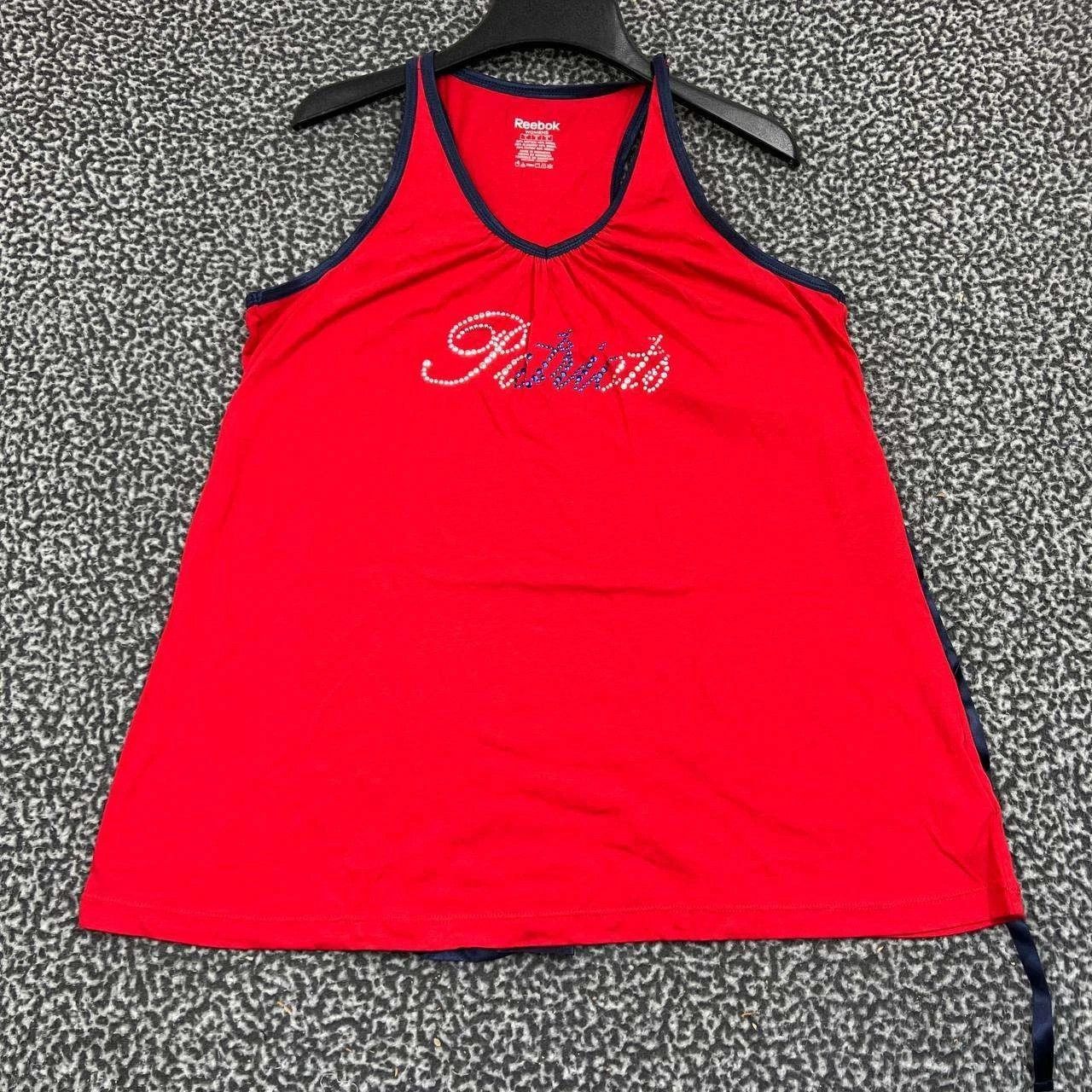 Reebok New England Patriots Shirt Women Red Sleeveless Top New L Size L / US 10 / IT 46 - 1 Thumbnail