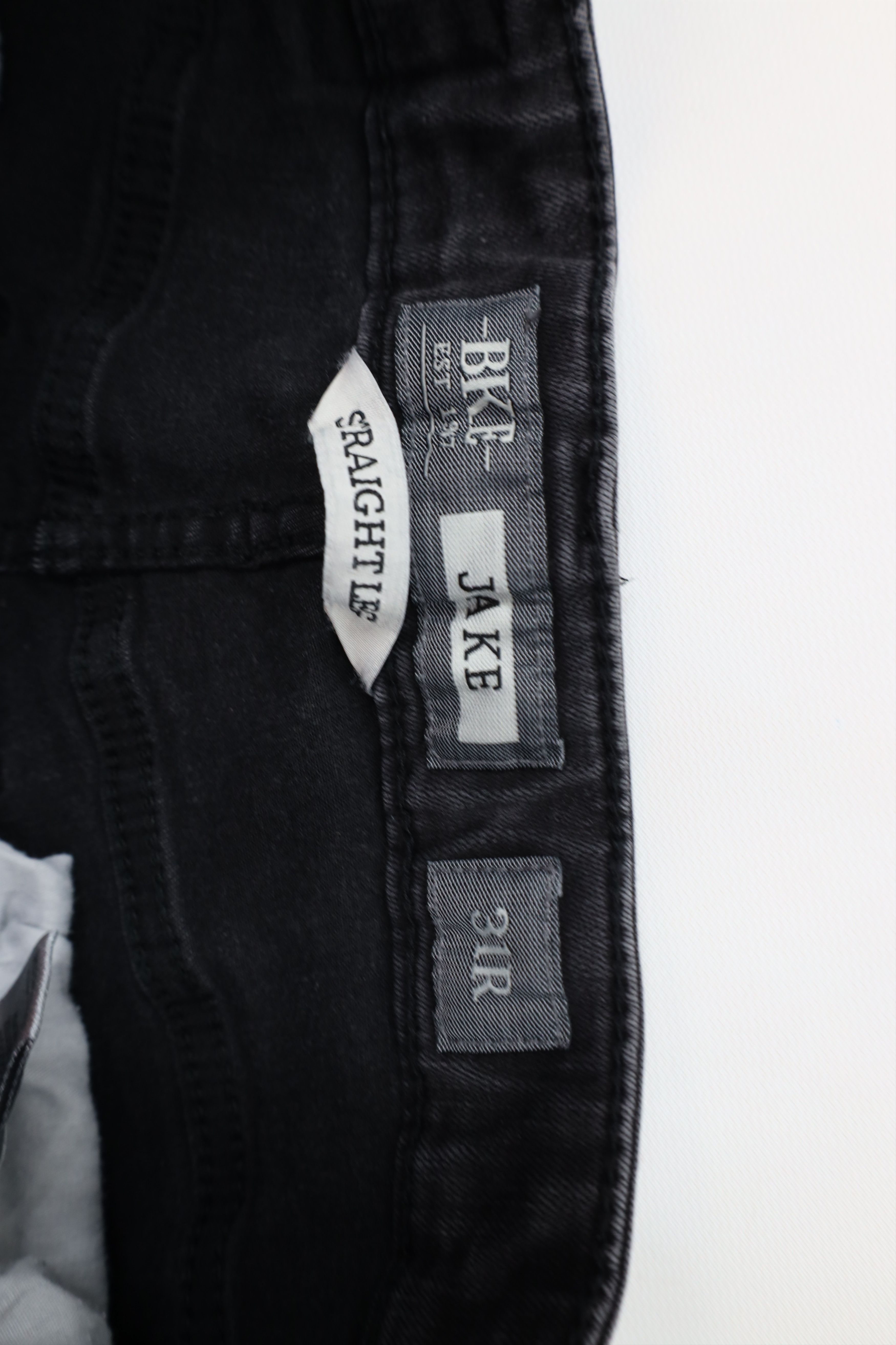 Vintage Buckle BKE Faded Jake Stretch Straight Leg Denim Jeans Black Size US 31 - 6 Thumbnail