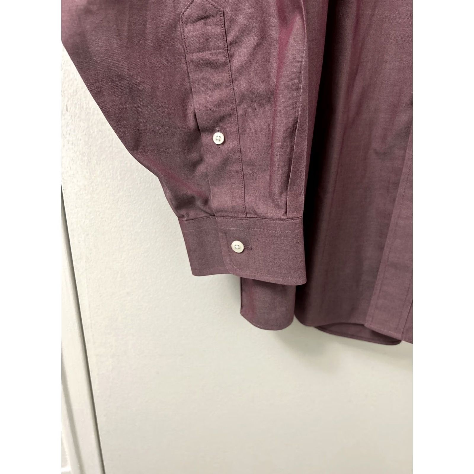 Vintage VINTAGE L.L. Bean Shirt Mens 16.5 Red Pinpoint Oxford Traditional Fit Wrinkle Free Dress Shirt Size US XL / EU 56 / 4 - 7 Thumbnail