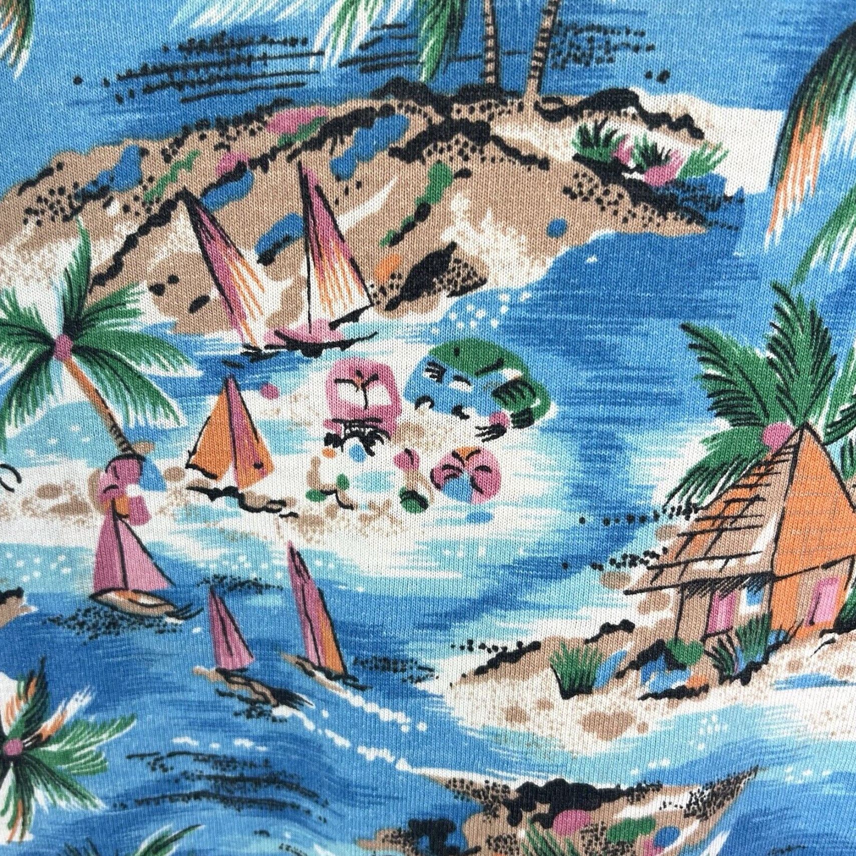 Vintage VINTAGE KWBL T-Shirt Adult XL Blue 90s Graphic Island California Beach Hawaiian Size US XL / EU 56 / 4 - 3 Thumbnail