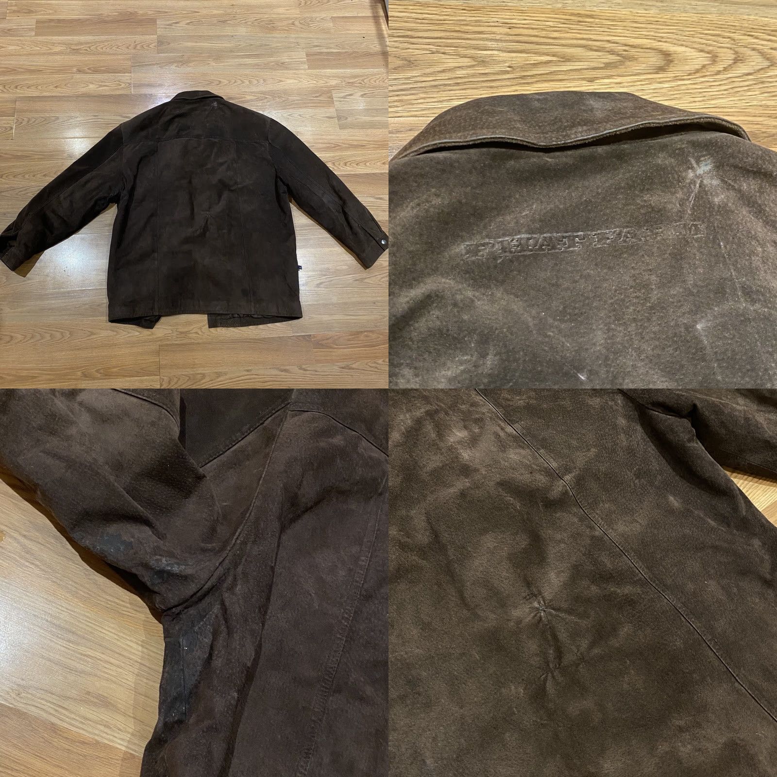 Phat Farm VINTAGE Phat Farm Brown Suede Leather Jacket 2XL Wool Lined Hip-Hop Y2K Wu Tang Size XXL Mens Jacket Size US XXL / EU 58 / 5 - 9 Thumbnail