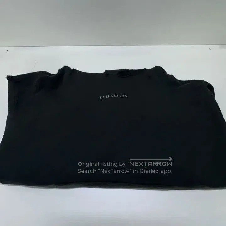 Balenciaga Balenciaga Black Oversized Hoodie with Logo. Size US XS / EU 42 / 0 - 9 Thumbnail