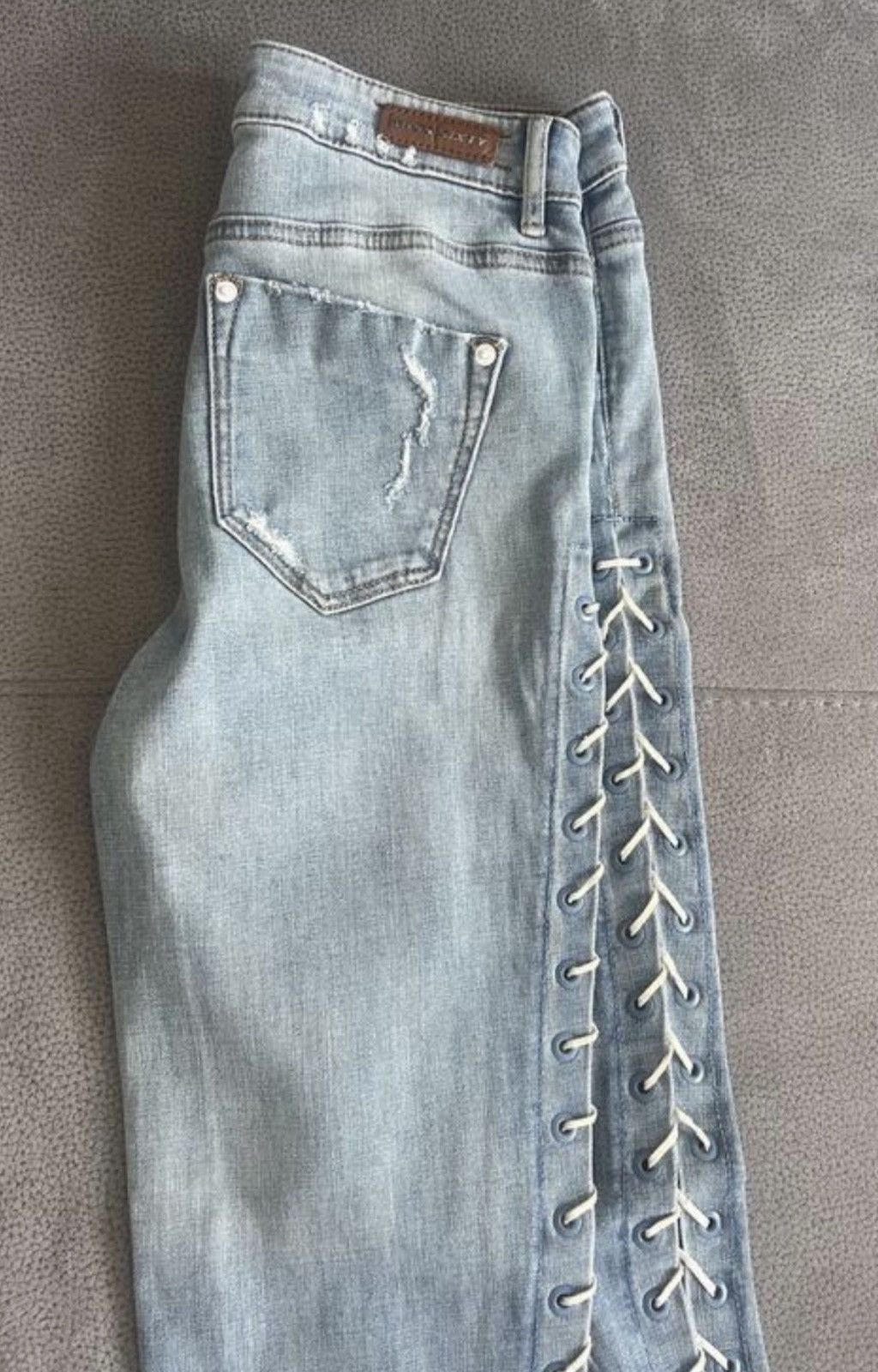 Miss Sixty VINTAGE Y2K RARE MISS SIXTY LACE UP JEANS 26 BLUE Size 26" / US 2 / IT 38 - 3 Thumbnail