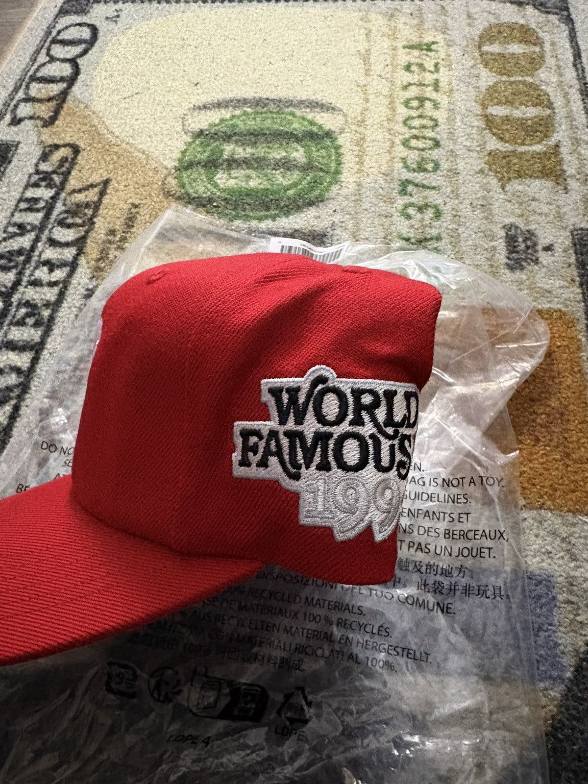 Supreme Supreme World Famous S Logo 6-Panel Hat Red Size ONE SIZE - 2 Thumbnail