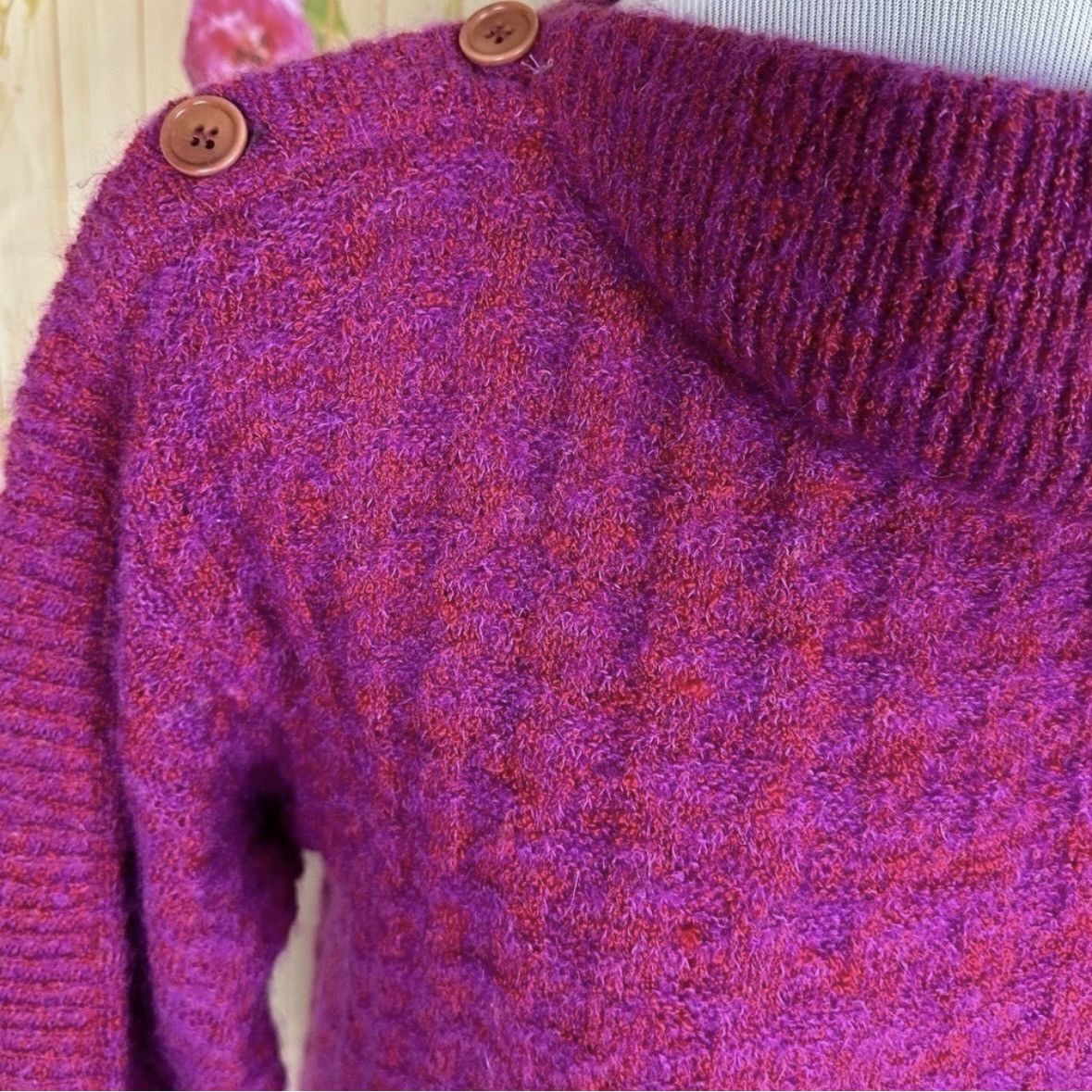 Missoni VINTAGE MISSONI Red and Pink Houndstooth Mohair Knit Dress Size S / US 4 / IT 40 - 4 Thumbnail